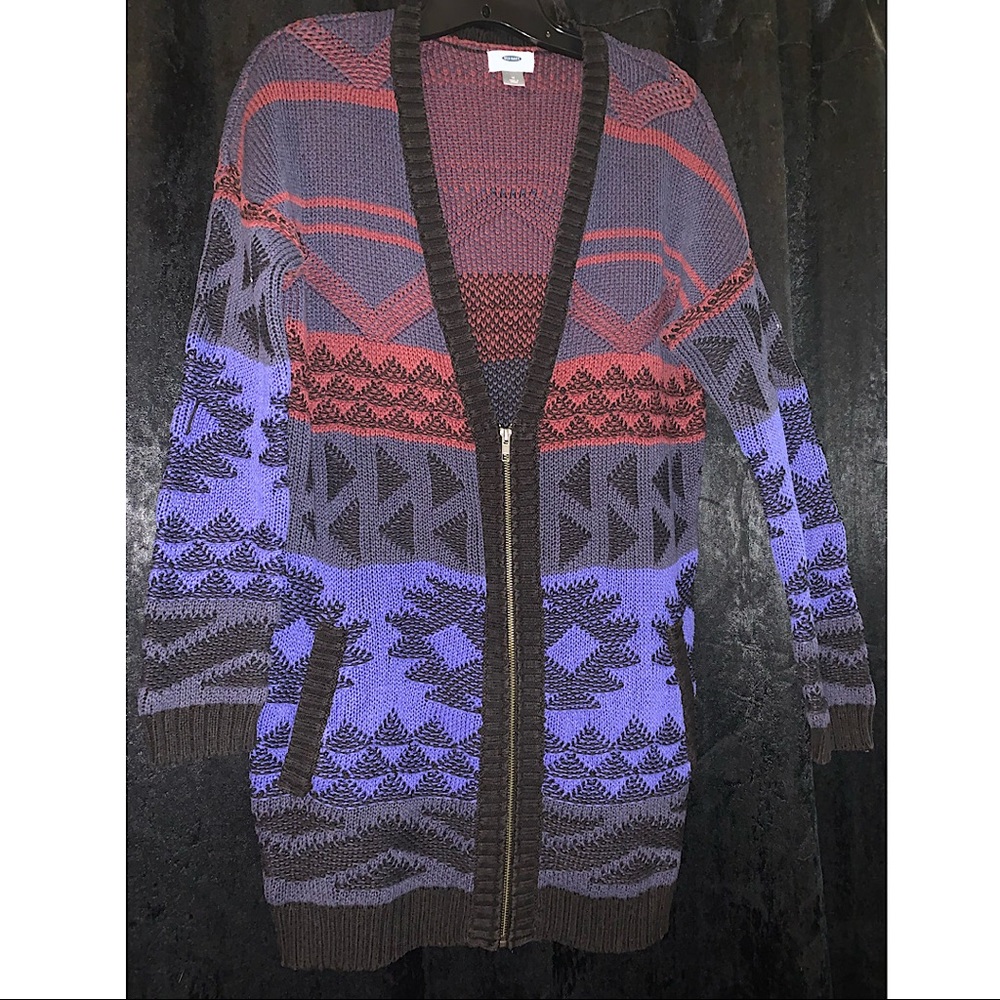 Old Navy Full Zip Up Aztec Cardigan